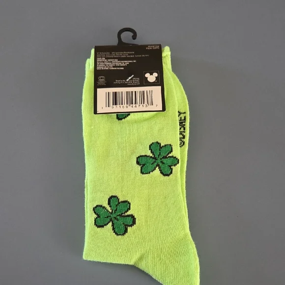 Disney Lime Green Socks with Winnie the Pooh - Picture 2 of 4